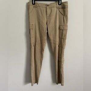 Ecru Tan Khaki Cargo Pants
